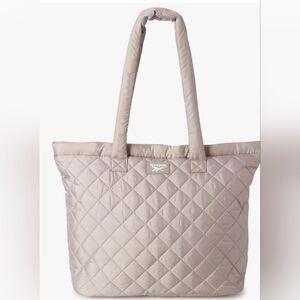 Reebok Womens Tote Bag - Lightweight Quilted Puffer - Mocha